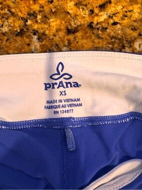 Prana Royal Blue Yoga Leggings with Subtle Logo